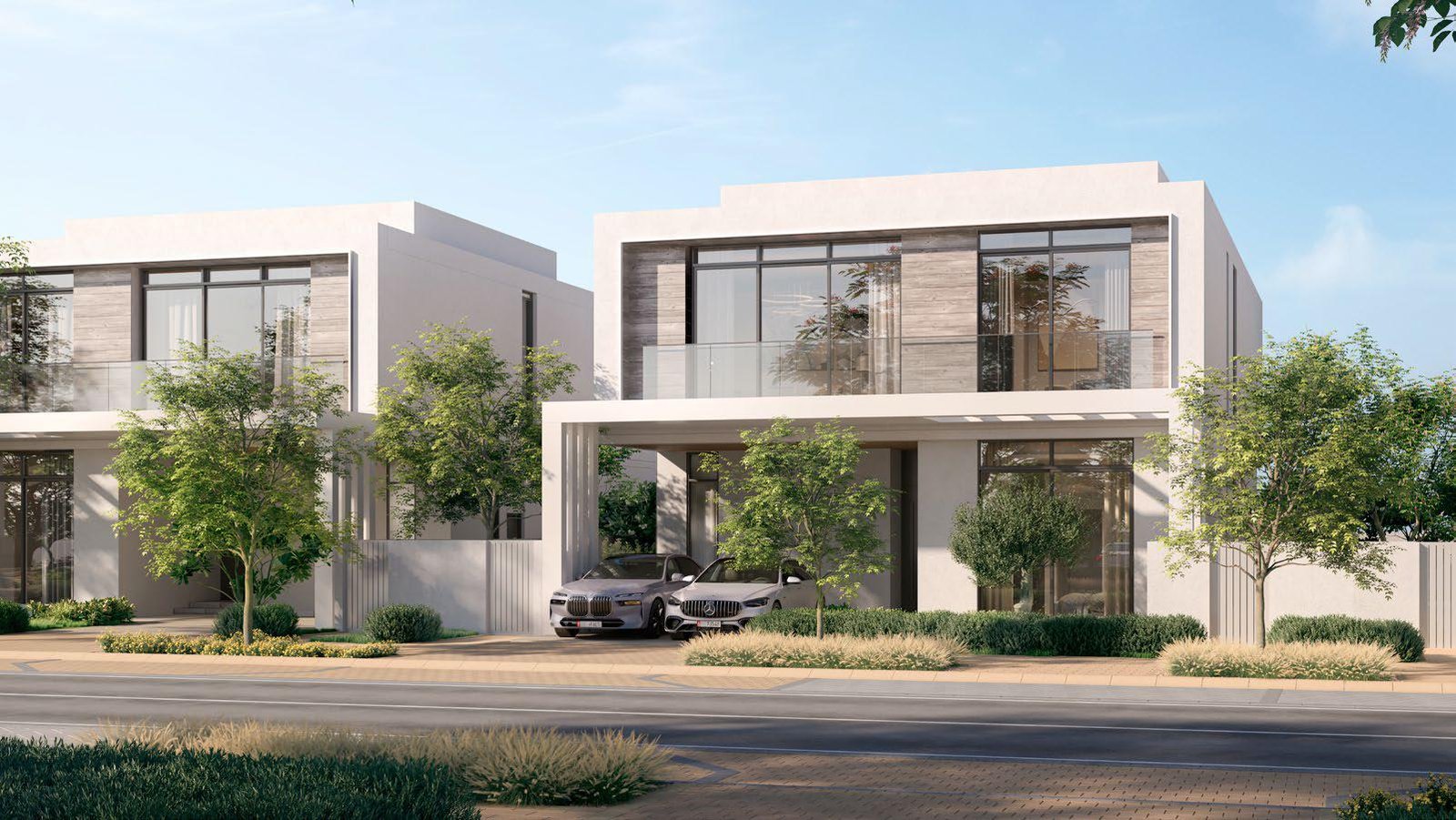 Bashayer Villas community amenities with rooftop infinity pool, landscaped parks, and family recreation spaces on Hudayriyat Island Abu Dhabi